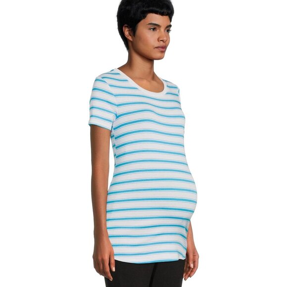Time and Tru Women's Non-Ruched Maternity T-Shirt Size Small 4-6 NWT - Picture 2 of 5
